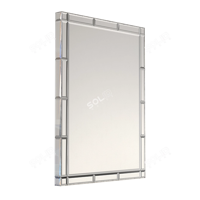 French Beveled Glass Mirror - Elegant Home Decor 3D model image 2