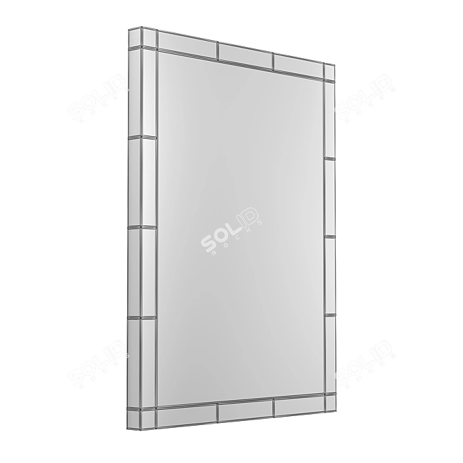 French Beveled Glass Mirror - Elegant Home Decor 3D model image 3