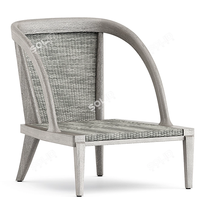 Rock Garden Lounge Chair: Sleek and Stylish Design 3D model image 4