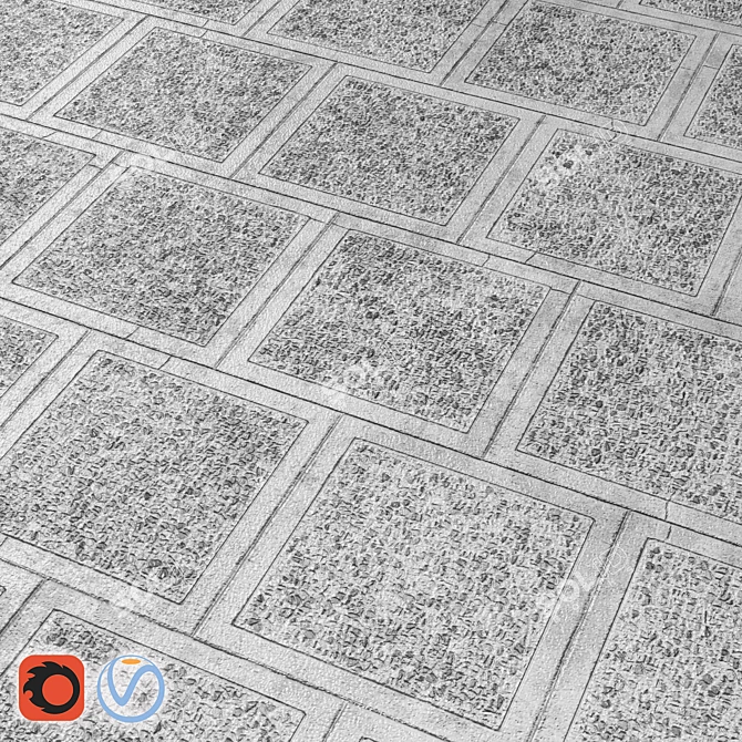 Seamless Paving Textures 3D model image 2