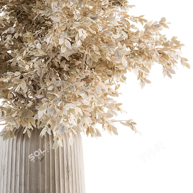Eternal Blooms: Dried Plant Bouquet 3D model image 2