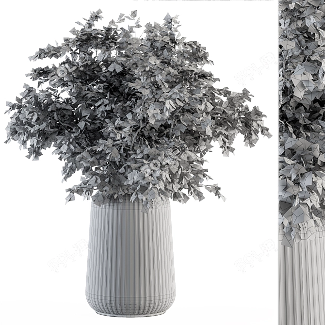 Eternal Blooms: Dried Plant Bouquet 3D model image 4