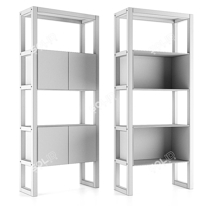 Versatile Shelving Unit: Compo - Storage Solution with Drawers - 80cm x 190cm x 33.6cm 3D model image 3