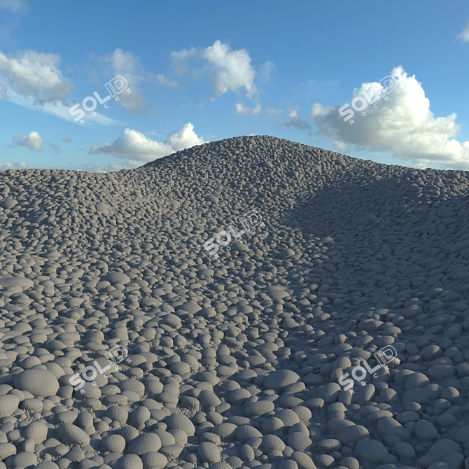 Pristine Pebble Seamless Texture 3D model image 2