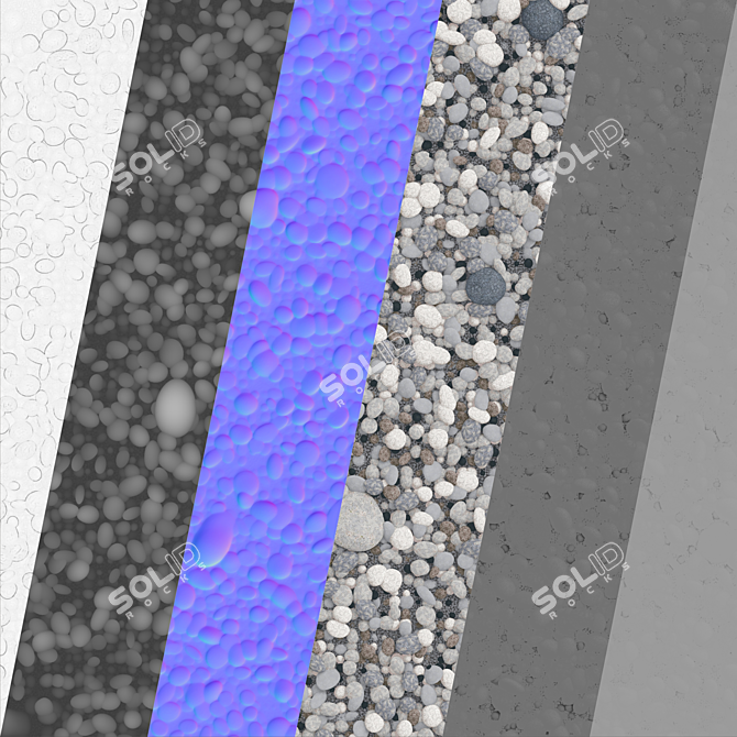 Pristine Pebble Seamless Texture 3D model image 3