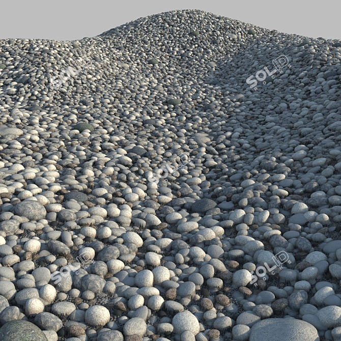 Pristine Pebble Seamless Texture 3D model image 4