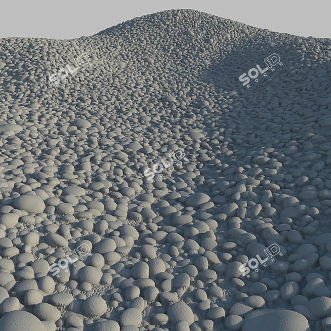 Pristine Pebble Seamless Texture 3D model image 5