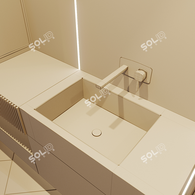 Modern Bath Set 7-Piece: Luxury in your Bathroom 3D model image 4