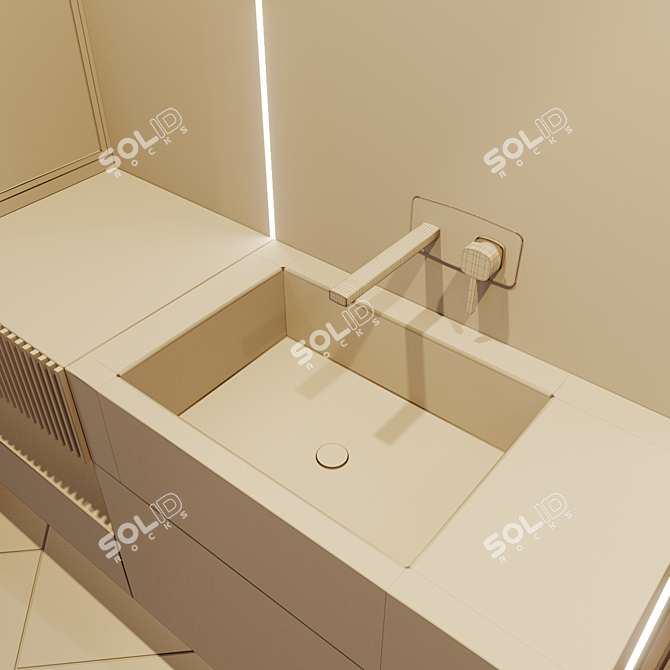 Modern Bath Set 7-Piece: Luxury in your Bathroom 3D model image 6