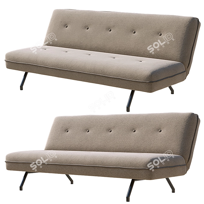 Transformable Miki Sofa Bed 3D model image 1