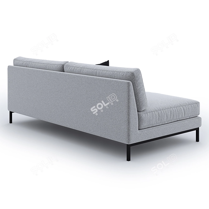 Sleek Elliot Modular Sectional 3D model image 2