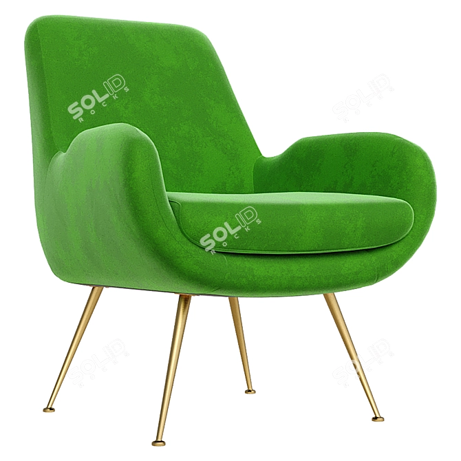 Versatile Moby Accent Chair: Customizable Color Options 3D model image 2