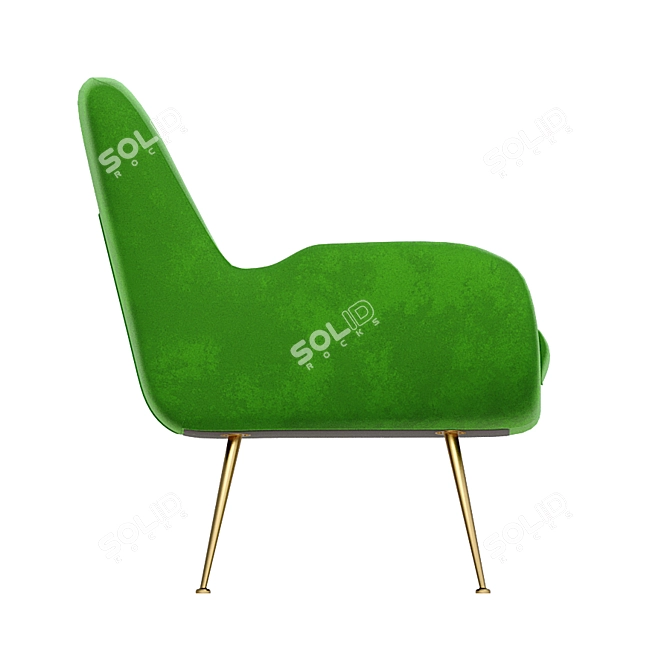 Versatile Moby Accent Chair: Customizable Color Options 3D model image 4