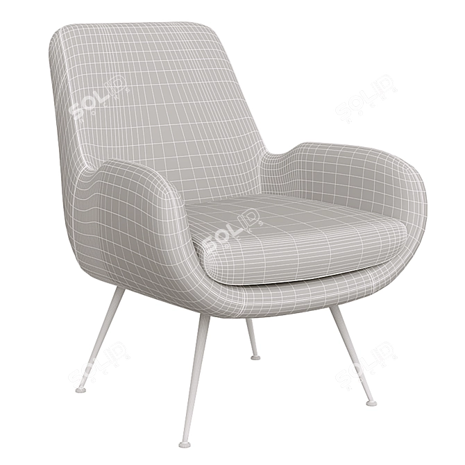 Versatile Moby Accent Chair: Customizable Color Options 3D model image 5