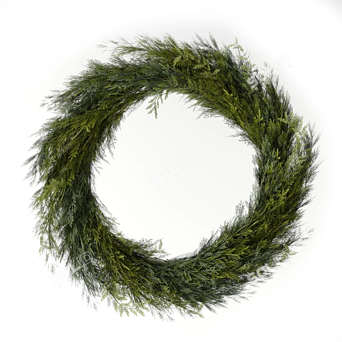 Festive Holiday Wreaths 3D model image 2