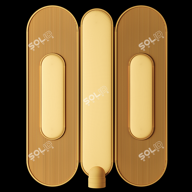 Modern Wayne Screen: Bold Mid-Century Elegance 3D model image 3