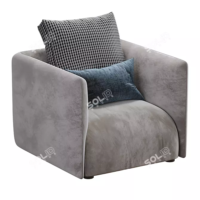 Lullaby Collection Armchair: Comfortable and Stylish 3D model image 1