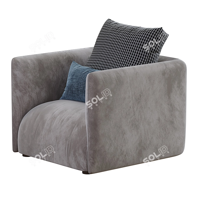 Lullaby Collection Armchair: Comfortable and Stylish 3D model image 2