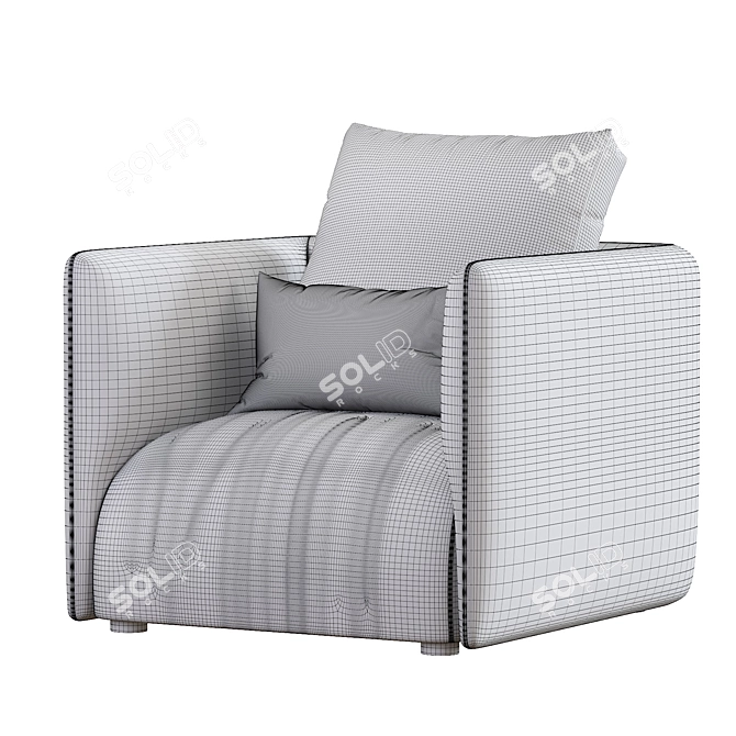 Lullaby Collection Armchair: Comfortable and Stylish 3D model image 4