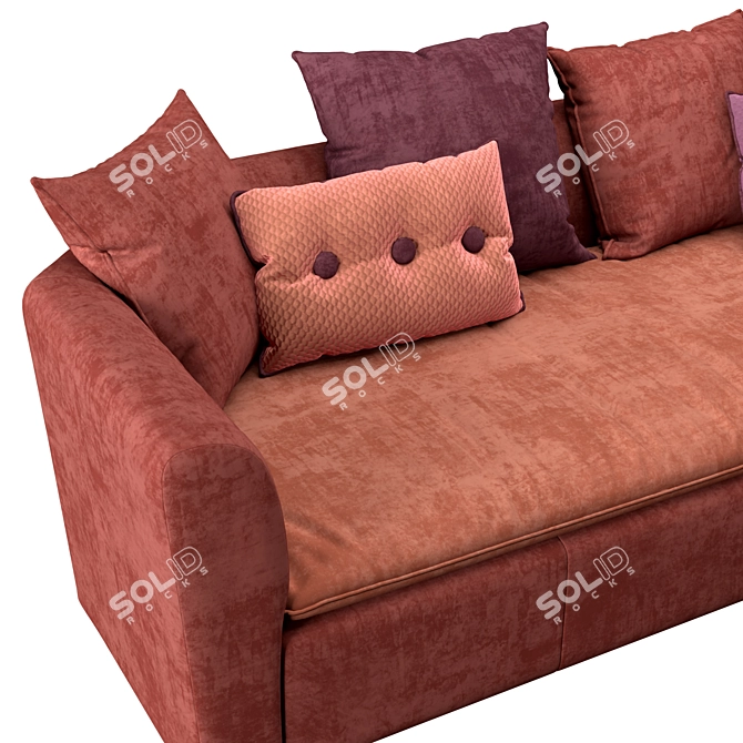 Colorful Oasis: Egoitaliano Nara Sofa 3D model image 3