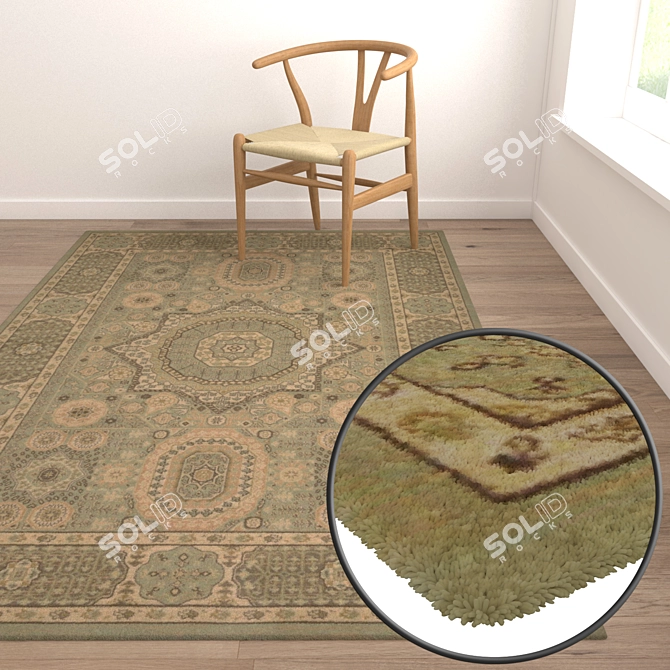 1961 Carpets Set: High-Quality Textures for Close & Distant Shots 3D model image 5