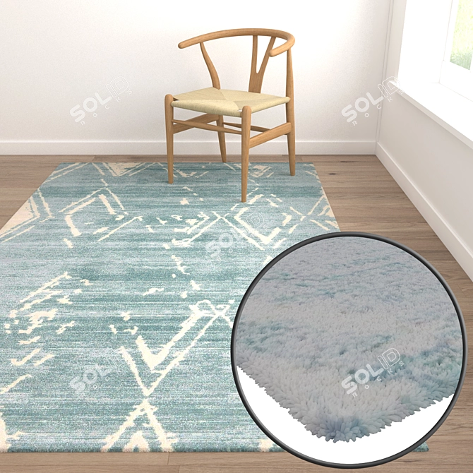 1962 Carpets Set: High-Quality Textures for Versatile Uses 3D model image 5