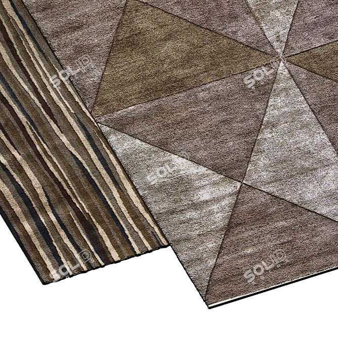 Stylish Interior Carpets 3D model image 2