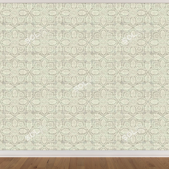 Seamless Wallpaper Set 1533 - 3 Colors 3D model image 4