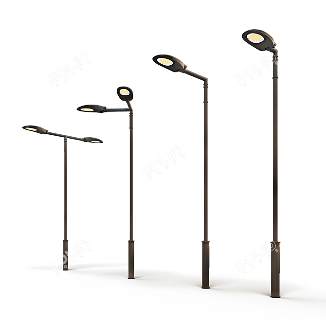 Alpina m Street Lamp - Elegant Outdoor Lighting 3D model image 1