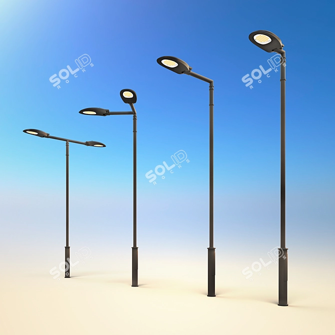 Alpina m Street Lamp - Elegant Outdoor Lighting 3D model image 2