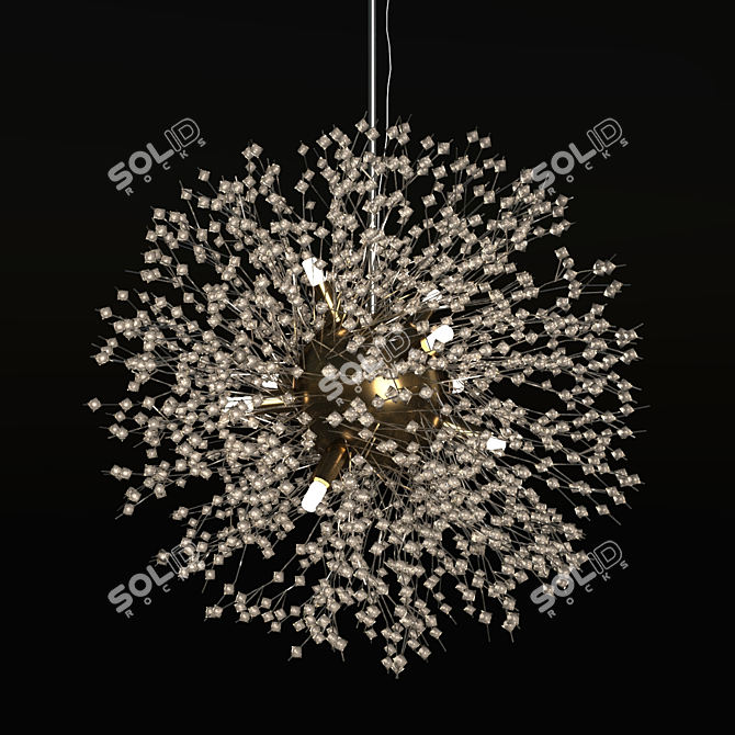 Elegant Crystal Chandelier 3D model image 1