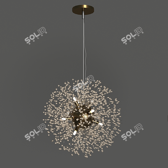 Elegant Crystal Chandelier 3D model image 2