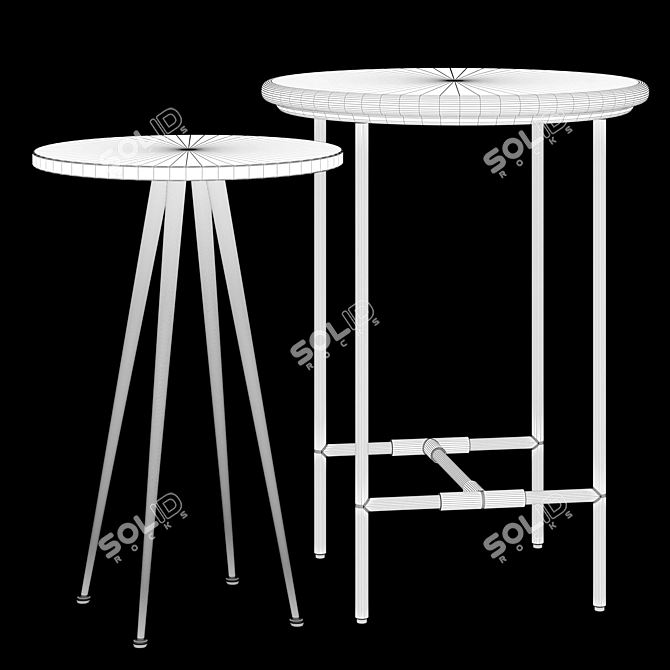Elegant Botello Side Table - A Touch of Luxore 3D model image 2