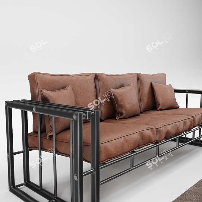 Santishop Loft Style Sofa 3D model image 4