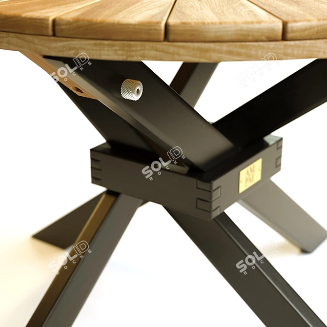 Foldable Acacia Garden Coffee Table 3D model image 4