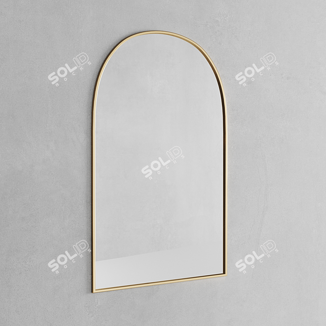 Elegant Archway Mirror 3D model image 1