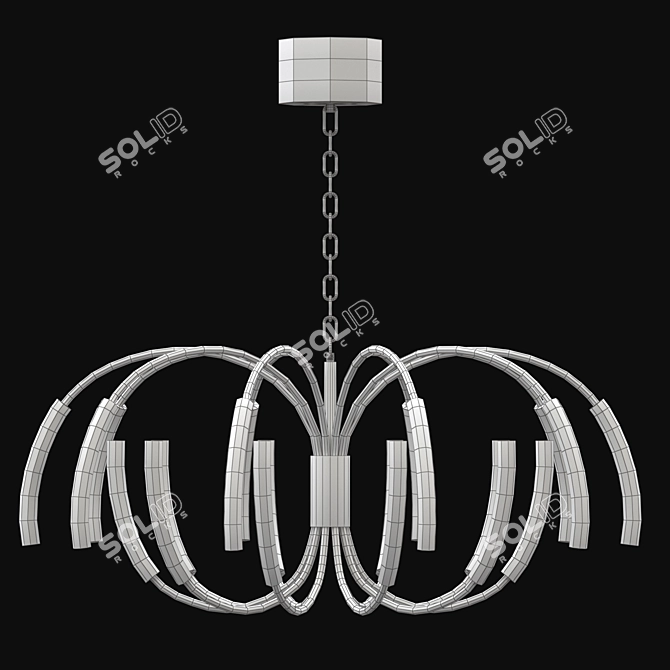 Elegant Hanging Solution: Romatti Chandelier Hook 3D model image 2