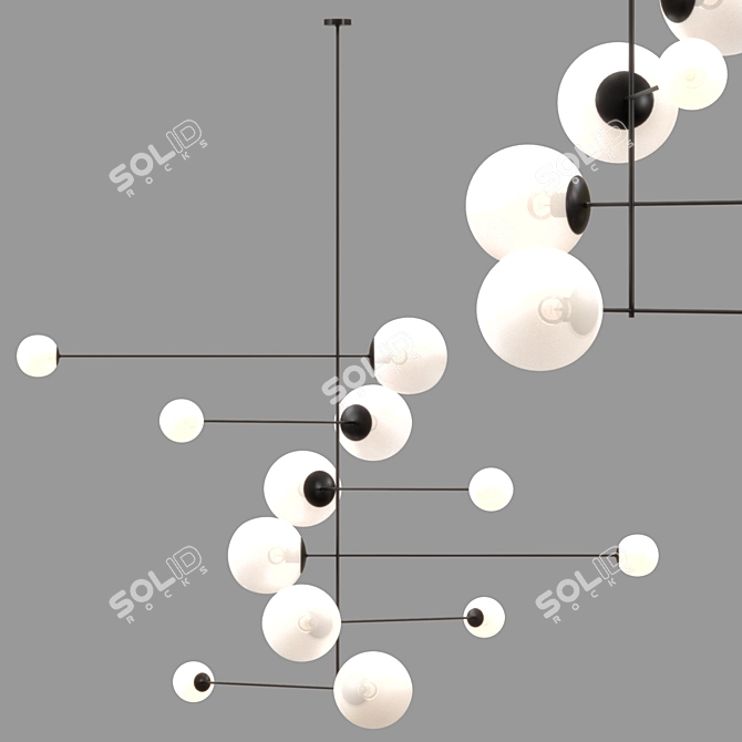 Saskia Chandelier: Elegant Illumination 3D model image 1