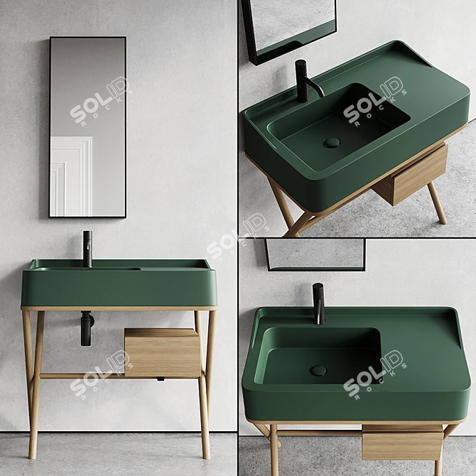 Siwa by Ceramica Cielo: Stylish Vanity Set 3D model image 1