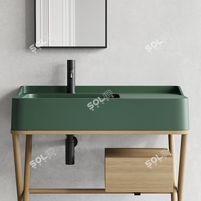 Siwa by Ceramica Cielo: Stylish Vanity Set 3D model image 3