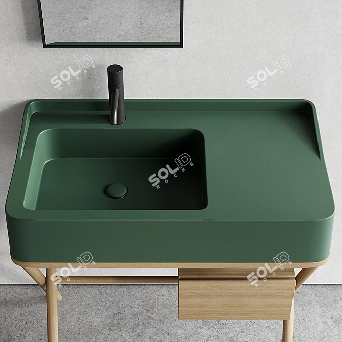 Siwa by Ceramica Cielo: Stylish Vanity Set 3D model image 4