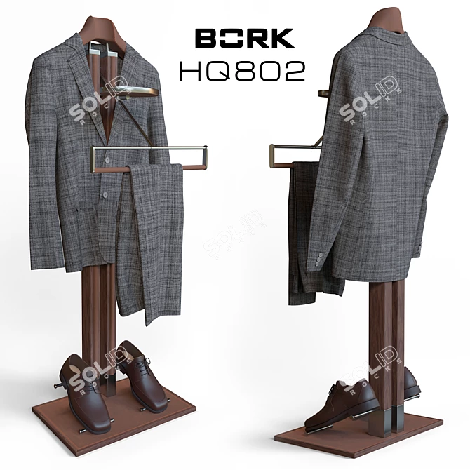 Elegant Floor Hanger Bork HQ802 3D model image 1