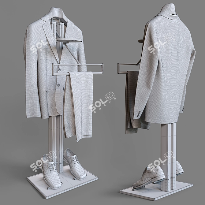 Elegant Floor Hanger Bork HQ802 3D model image 4