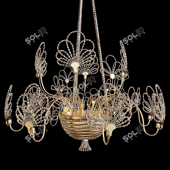 Ethereal Butterfly Chandelier 3D model image 1