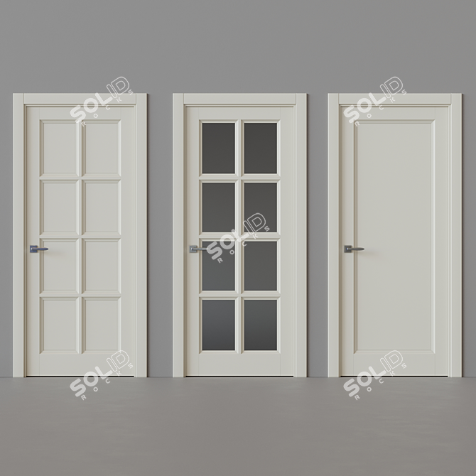 Sophisticated Chalet Interior Door 3D model image 2