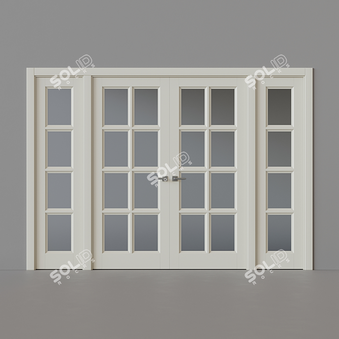 Sophisticated Chalet Interior Door 3D model image 3