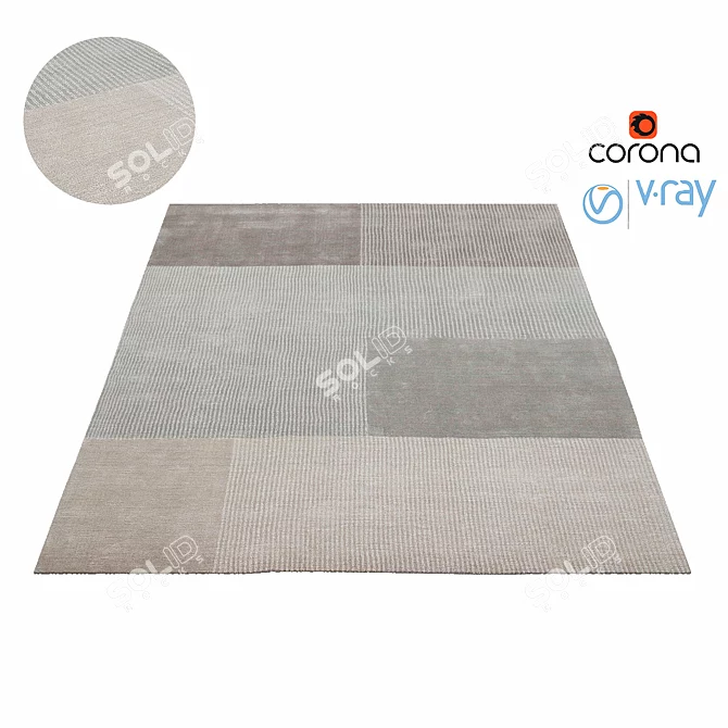 Enno Gray - Viscose Rug 3D model image 1