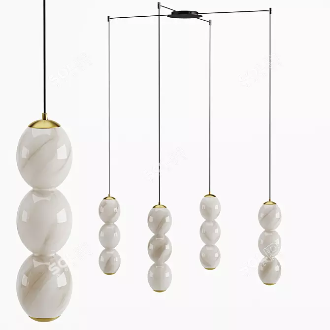 Modern Cattelan Italia Zanziball Ceiling Lamp 3D model image 1