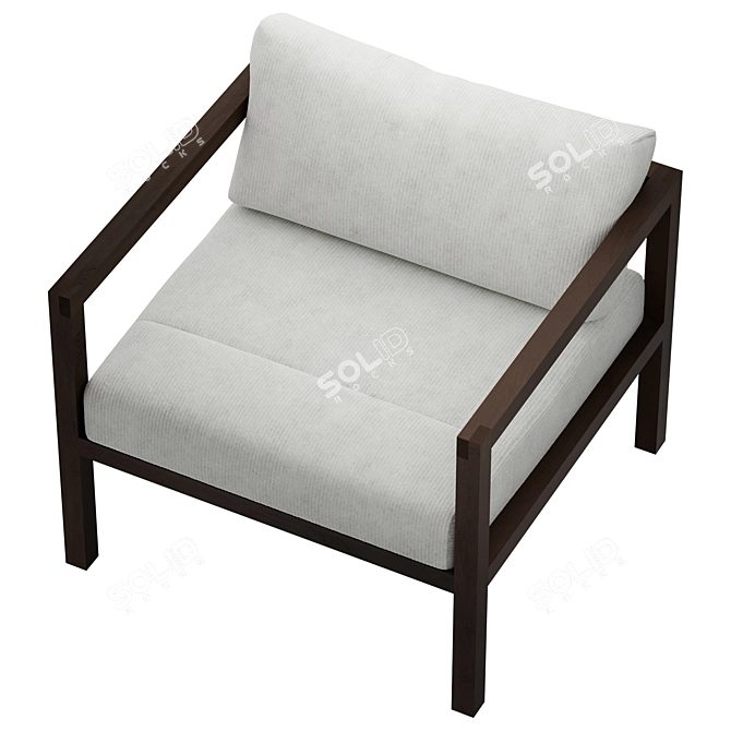 Elegant Eve Lounge Chair: Stylish Design & Premium Materials 3D model image 2