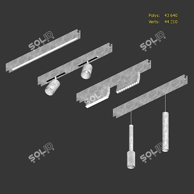 Versatile Magnetic Lamps for Every Space 3D model image 9